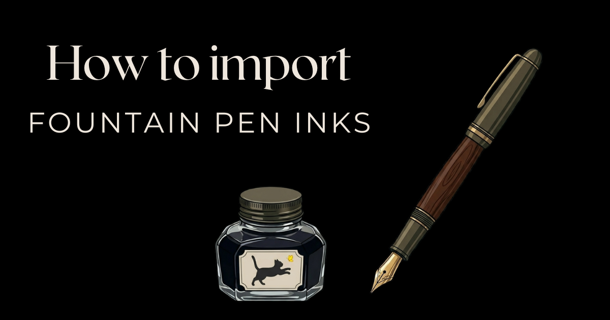 How to import fountain pen inks